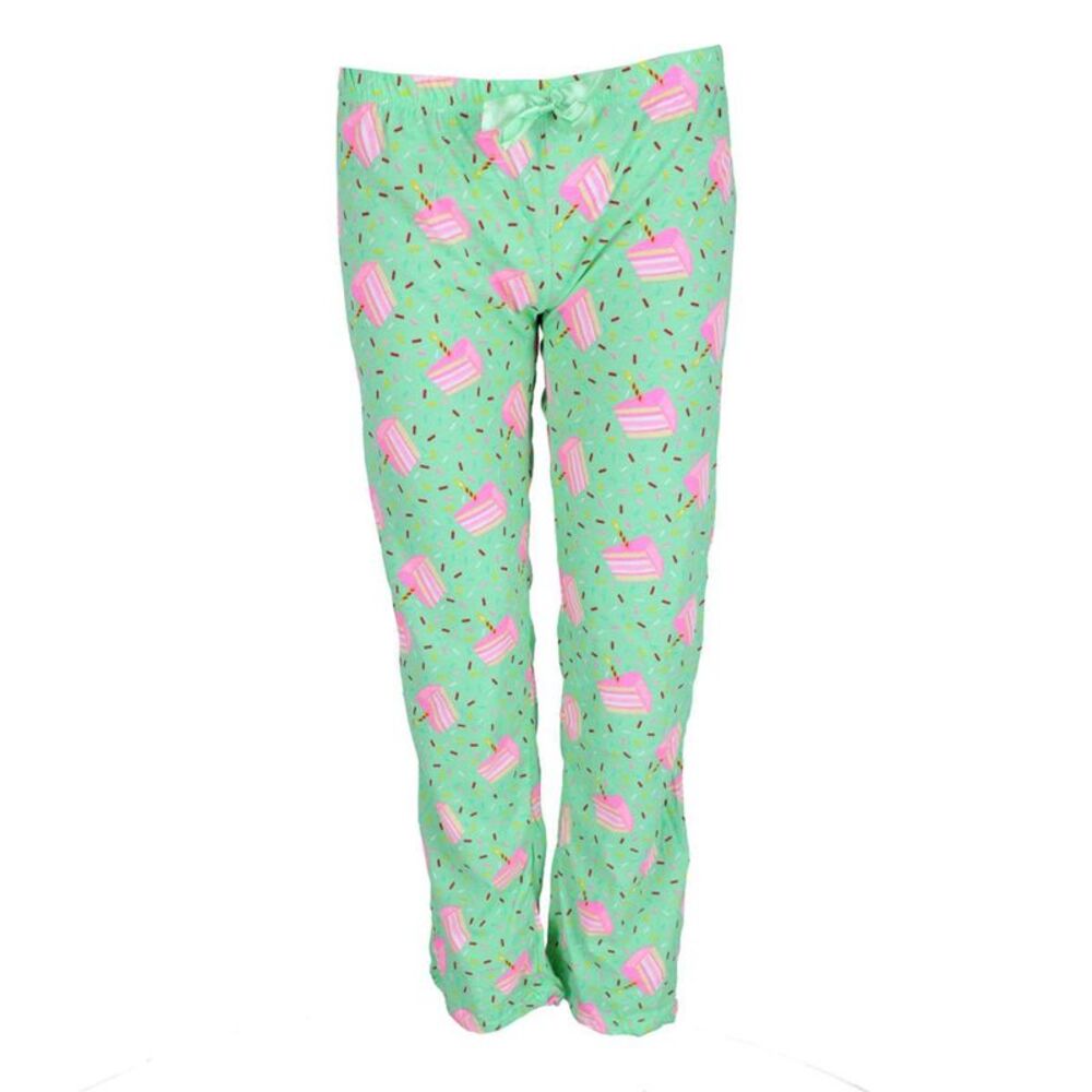 Roll Outta Bed Women's Patterned Knit Open Bottom Pajama Pants